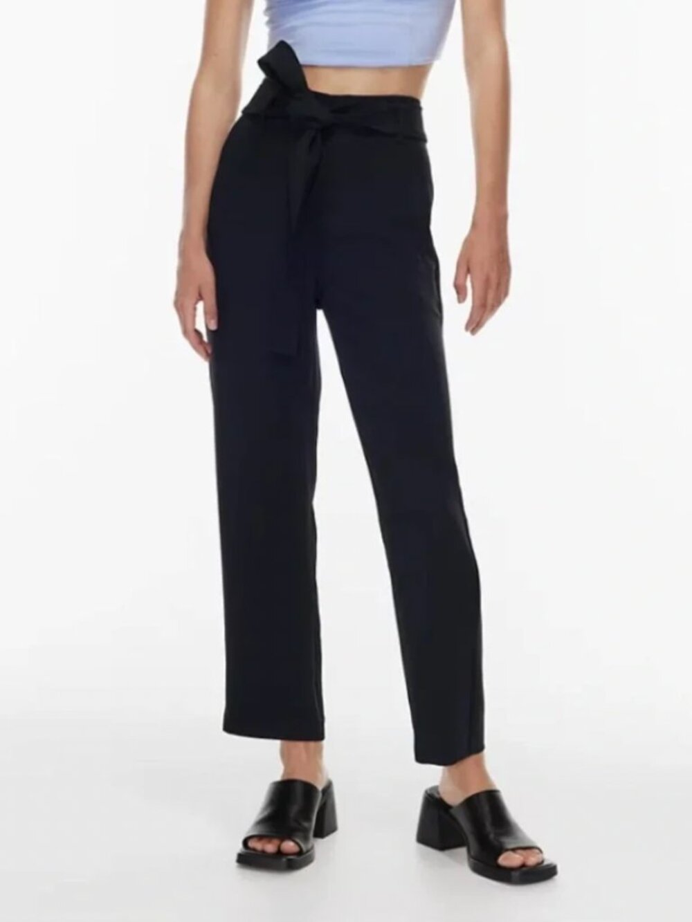 Aritzia Wilfred Tie-Front pants black 4 small